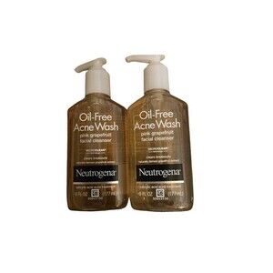 Neutrogena Oil-Free Acne Wash Facial Cleanser, Pink Grapefruit - 6 Oz Lot Of 2‎